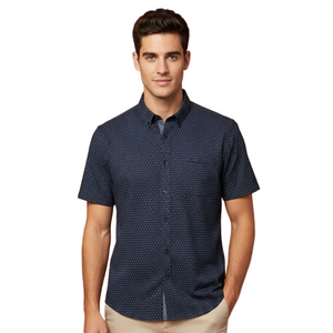 Con.Struct Slim Fit Polka -Dot 4 Way Stretch Casual Button-Down Shirt Size XXL